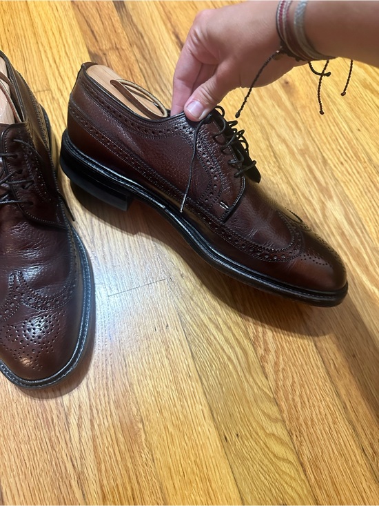 Vintage sears Men\'s Brown Wingtip Dress Shoes - Classic Leather size 9 1/2 main image 4